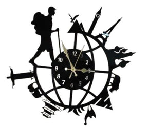 Man's Backpacking Traveler Clock