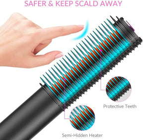 Heated Hair Curler Brush for Salon-Quality Curls